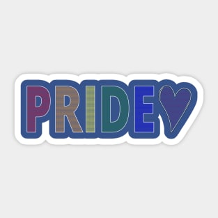 LBGT Ally Pride Rainbow Heart LBGTQ text in text graphic Sticker